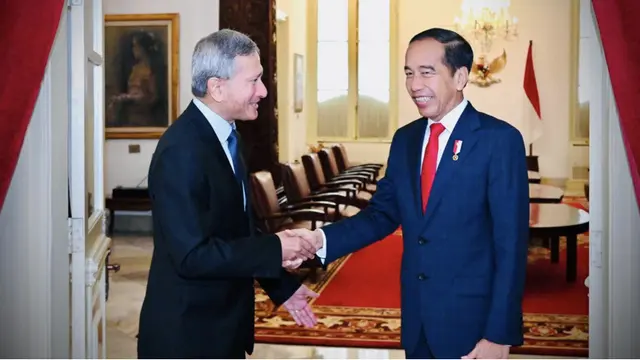 Presiden Jokowi Terima Kunjungan Kehormatan Menlu Singapura