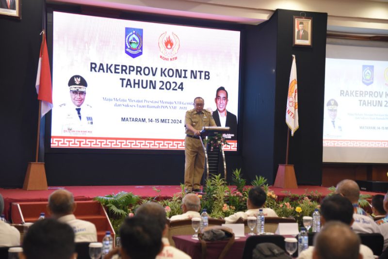 Buka Rakerprov KONI 2024, Pj Gubernur Miq Gita: Perlunya Sinergi Untuk Mengembangkan Program-Program Yang Dapat Tingkatkan Prestasi Olahraga di NTB