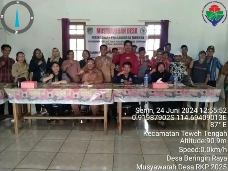 Pemdes Beringin Raya Kecamatan Muara Teweh Gelar Musdes RKP 2025