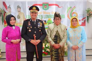 Kapolres Lombok Utara Hadiri HUT KLU Ke-16