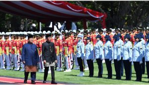 Presiden Prabowo Subianto Pimpin Upacara Pelepasan Presiden RI ke-7 Joko Widodo di Istana Merdeka