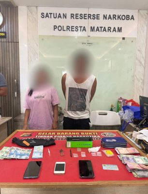 Diduga Pengedar Shabu di Karang Bagu, Pasutri di Mataram Ditangkap Polisi