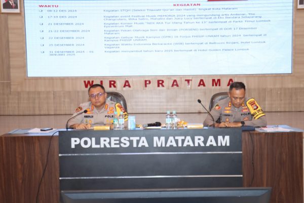 Kapolresta Mataram Tekankan Optimalisasi Tugas dan Persiapan Natal-Tahun Baru pada Rapat Gelar Operasional