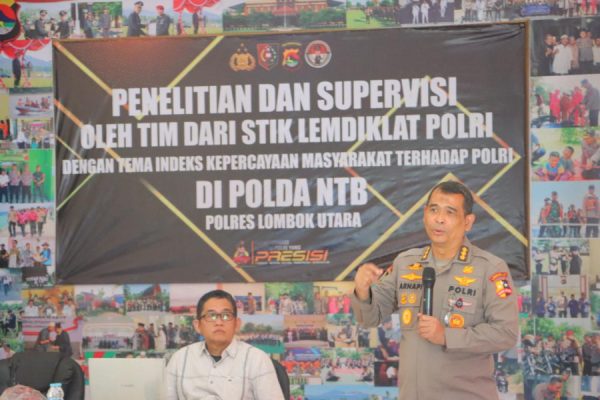 Penelitian dan Supervisi Indeks Kepercayaan Masyarakat, Polres Lombok Utara Terima Kunjungan PPITK STIK Polri