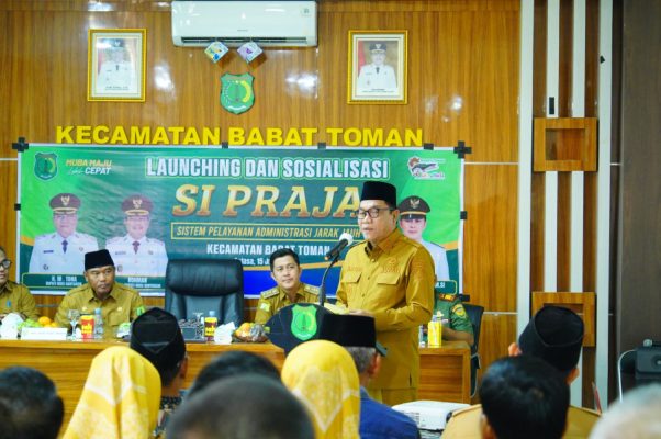 Permudah Akses Berbagai Layanan Administrasi Secara Digital, Bupati Muba Luncurkan Aplikasi SI PRAJA di Babat Toman